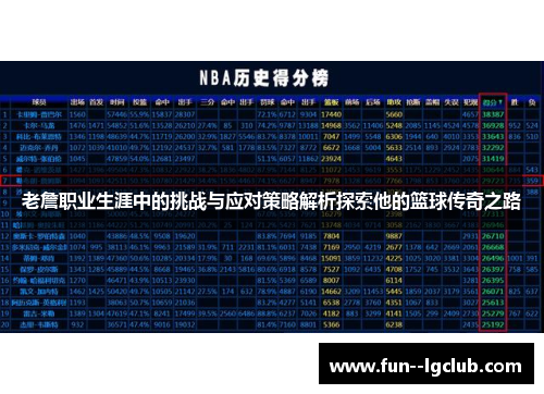 老詹职业生涯中的挑战与应对策略解析探索他的篮球传奇之路